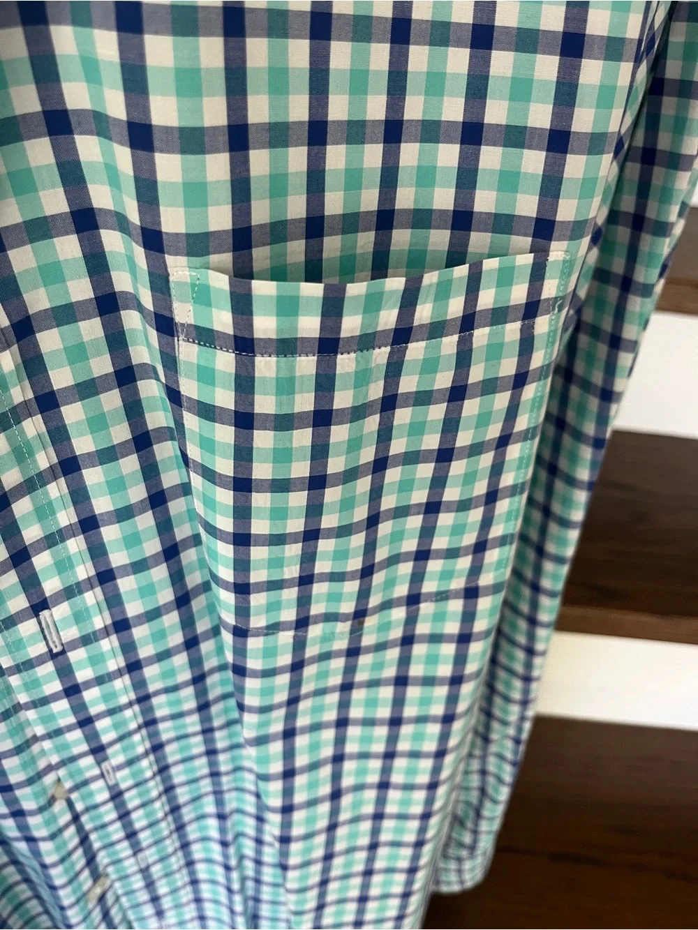 J. Crew Blue and Green Plaid Long-Sleeve Button-Down Dress Shirt